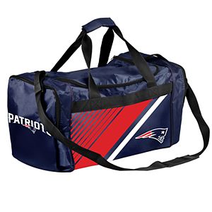Forever Collectibles New England Patriots Striped Duffle Bag