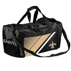 Forever Collectibles New Orleans Saints Striped Duffle Bag