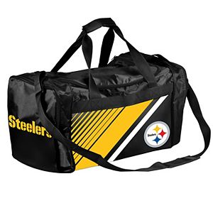 Forever Collectibles Pittsburgh Steelers Striped Duffle Bag