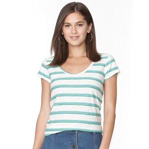 Women's Chaps Striped V-Neck Tee