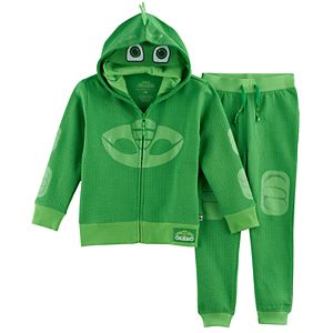 Toddler Boy PJ Masks 2-pc. Gekko Mask Zip Hoodie & Jogger Pants Set