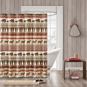 Madison Park Butte Herringbone Shower Curtain