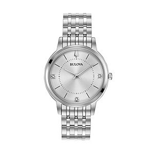 Bulova Men's Classic Diamond Stainless Steel Watch - 96P183