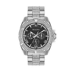 Bulova Men's Crystal Stainless Steel Watch - 96C126