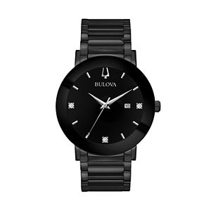 Bulova Men's Modern Diamond Black Ion-Plated Stainless Steel Watch - 98D144 - 98D144K
