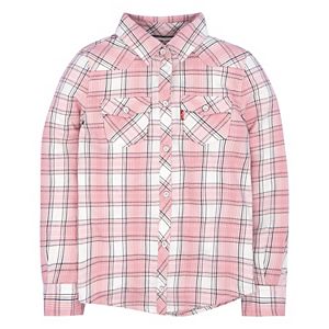 Girls 4-6x Levi's® Pink Western Plaid Shirt