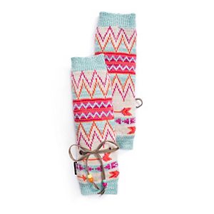 Women's MUK LUKS Chevron Beaded Bow Arm Warmers