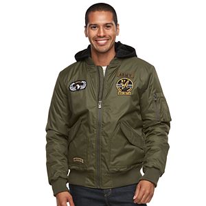 Men's XRAY Slim-Fit Hooded Military Jacket