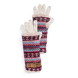 Women's MUK LUKS 3-in-1 Fairisle Tech Gloves