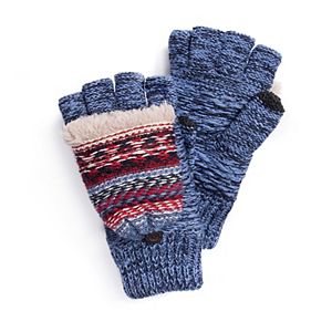 Women's MUK LUKS Flip-Top Tech Mittens