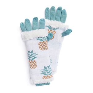 Women's MUK LUKS 3-in-1 Pineapple Tech Gloves