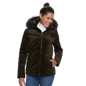 Women's BNCI Hooded Velvet Puffer Jacket