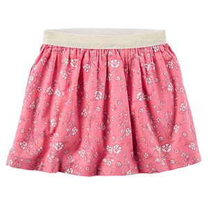 Toddler Girl Carter's Floral Metallic Skirt