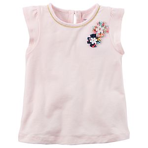 Toddler Girl Carter's Flutter Sleeve Rosette Tee