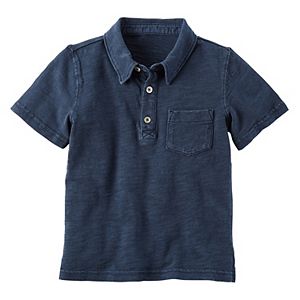 Toddler Boy Carter's Short-Sleeved Slubbed Polo