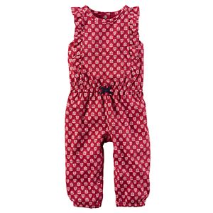 Baby Girl Carter's Flutter-Sleeved Jumpsuit