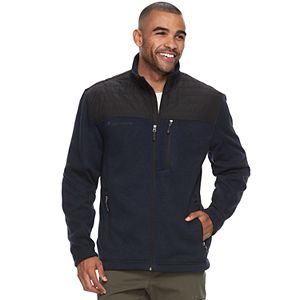 Men's Free Country Colorblock Quilted Sweater Knit Jacket