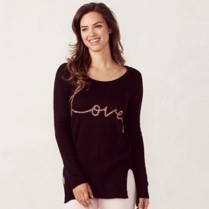 Women's LC Lauren Conrad High-Low Crewneck Sweater