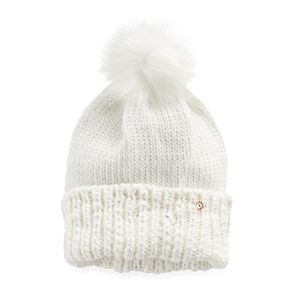 Women's LC Lauren Conrad Lurex Cuff Pom Pom Beanie