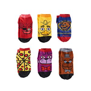 Boys Five Nights At Freddy's 6-Pack Low-Cut Socks