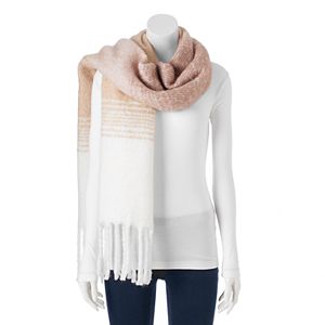 LC Lauren Conrad Striped Fringed Oblong Scarf