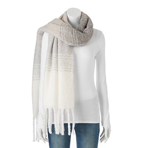 LC Lauren Conrad Striped Fringed Oblong Scarf