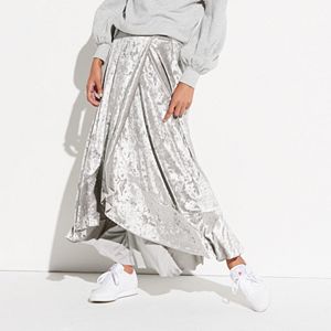 k/lab Flamenco Velvet Maxi Skirt
