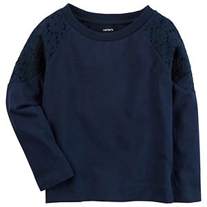 Toddler Girl Carter's Lace-Shoulder Top
