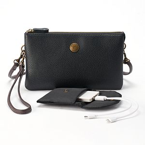 Stone & Co. Trifecta Pebbled Leather Phone Charging Convertible Crossbody Bag