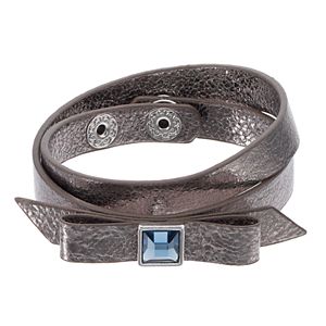 Simply Vera Vera Wang Bow Faux Leather Wrap Bracelet