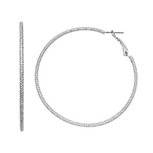 Simply Vera Vera Wang Textured Nickel Free Hoop Earrings