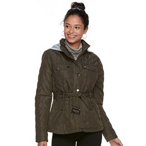 Juniors' Urban Republic Hooded Quilted Coat