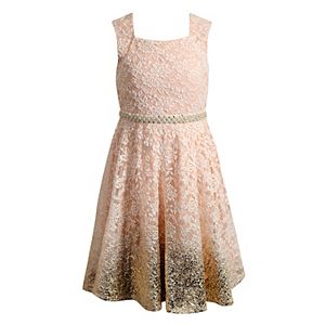Girls 7-16 Emily West Allover Lace Ombre Dress