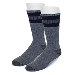 Extended Size Croft & Barrow® 2-pack Striped Crew Socks