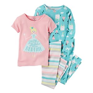 Toddler Girl Carter's Embroidered Tees & Pants Pajama Set