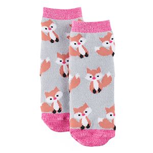 Girls 4-16 Cuddl Duds Knit-In Fox Slipper Socks
