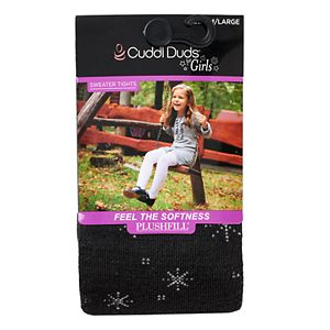 Girls 4-16 Cuddl Duds Plushfill Snowflake Sweater Tights