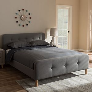 Baxton Studio Mid-Century Upholstered Bed