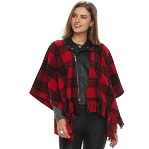 Women's Rock & Republic® Faux-Leather Moto Poncho Jacket