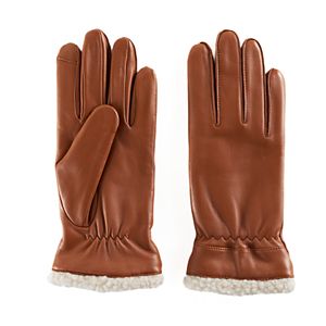 Women's Apt. 9® Faux Shearling Lined Leather Tech Gloves