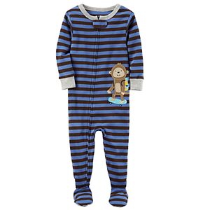 Baby Boy Carter's Animal Striped Footed Pajamas