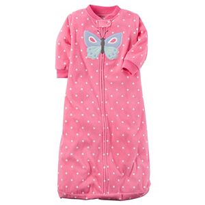 Baby Girl Carter's Animal Polka-Dot Fleece Sleep Bag