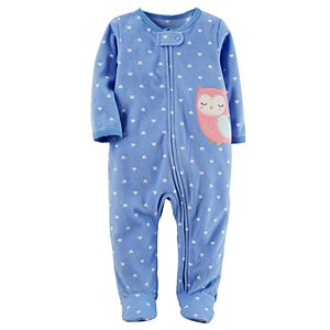 Baby Girl Carter's Polka-Dot Microfleece Sleep & Play