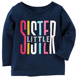 Baby Girl Carter's Glitter Graphic Long-Sleeve Tee