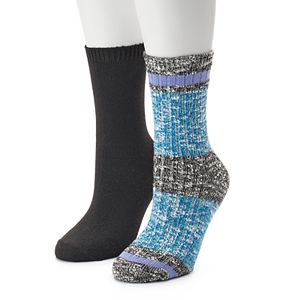 Women's SONOMA Goods for Life™ Slubbed Marled Colorblock Crew Socks