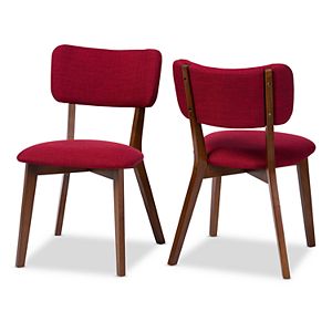 Baxton Studio Monaco Mid-Century Dining Chair 2-piece Set