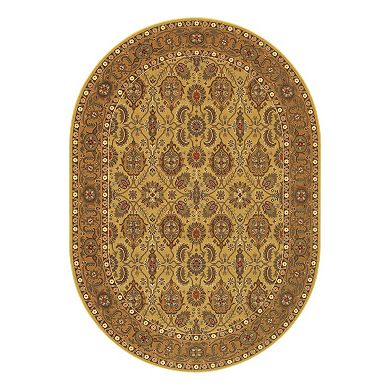 Couristan Royal Kashimar All-Over Vase Framed Floral Wool Rug
