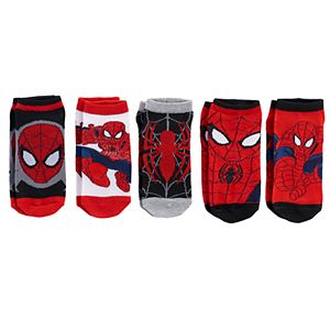 Boys Spiderman 5-pk Low-rise Sock Set