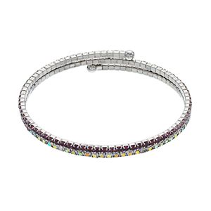 Brilliance Purple Ombre Coil Bracelet with Swarovski Crystals