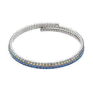 Brilliance Blue Ombre Coil Bracelet with Swarovski Crystals